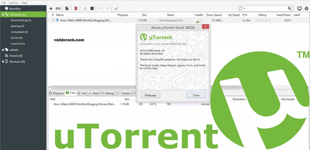 Utorrent Pro Crack 3.5.5 Build 45628