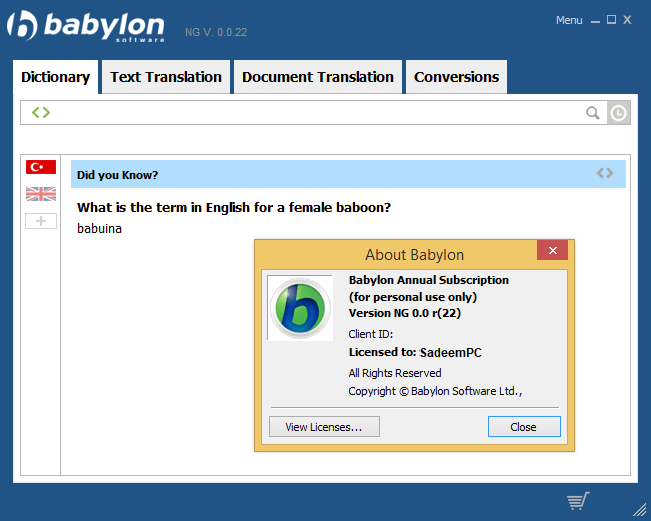 Babylon Pro NG 11.0.1.2 Crack